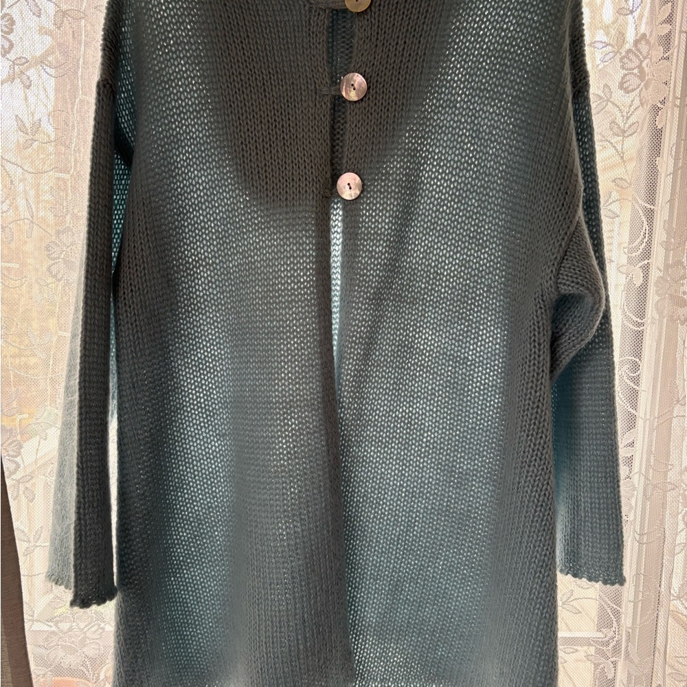 Soft Surroundings Blue Cardigan Sweater